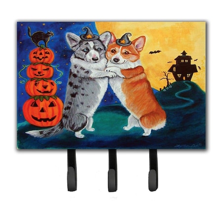 Carolines Treasures Corgi Halloween Scare Leash or Key Holder 7413TH68